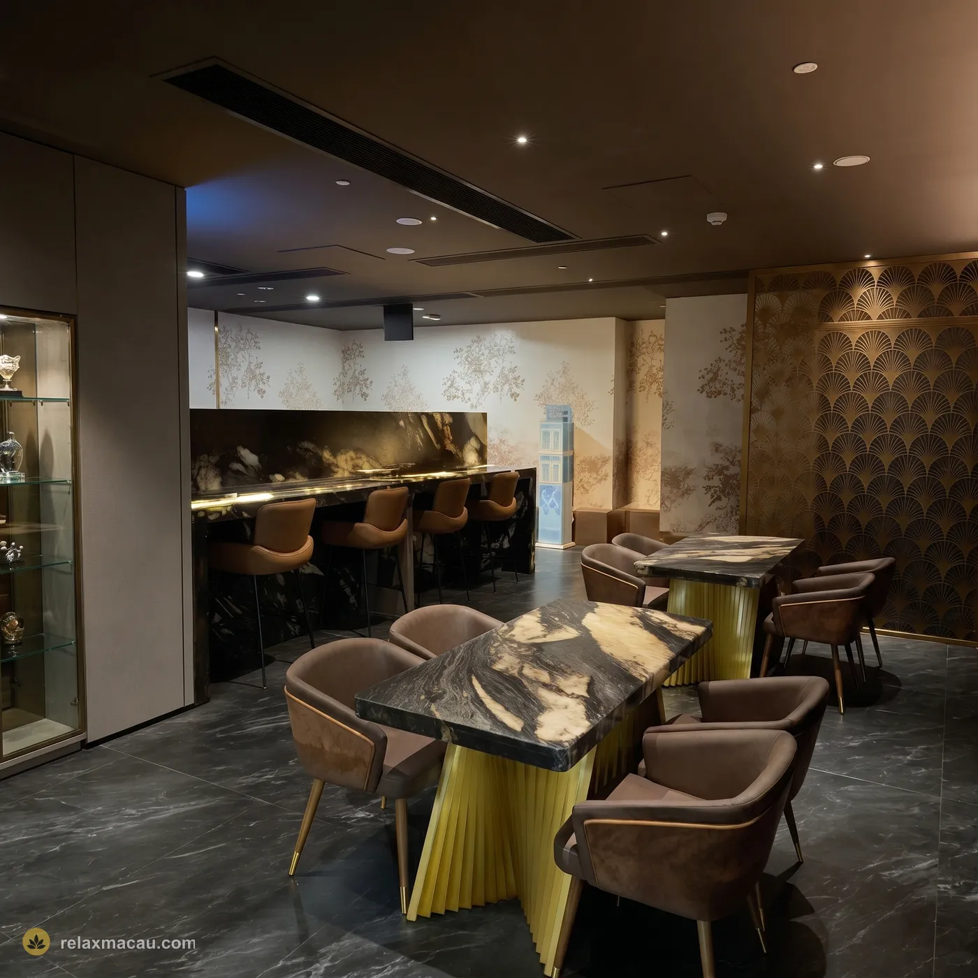 Manhao Spa marble dining lounge