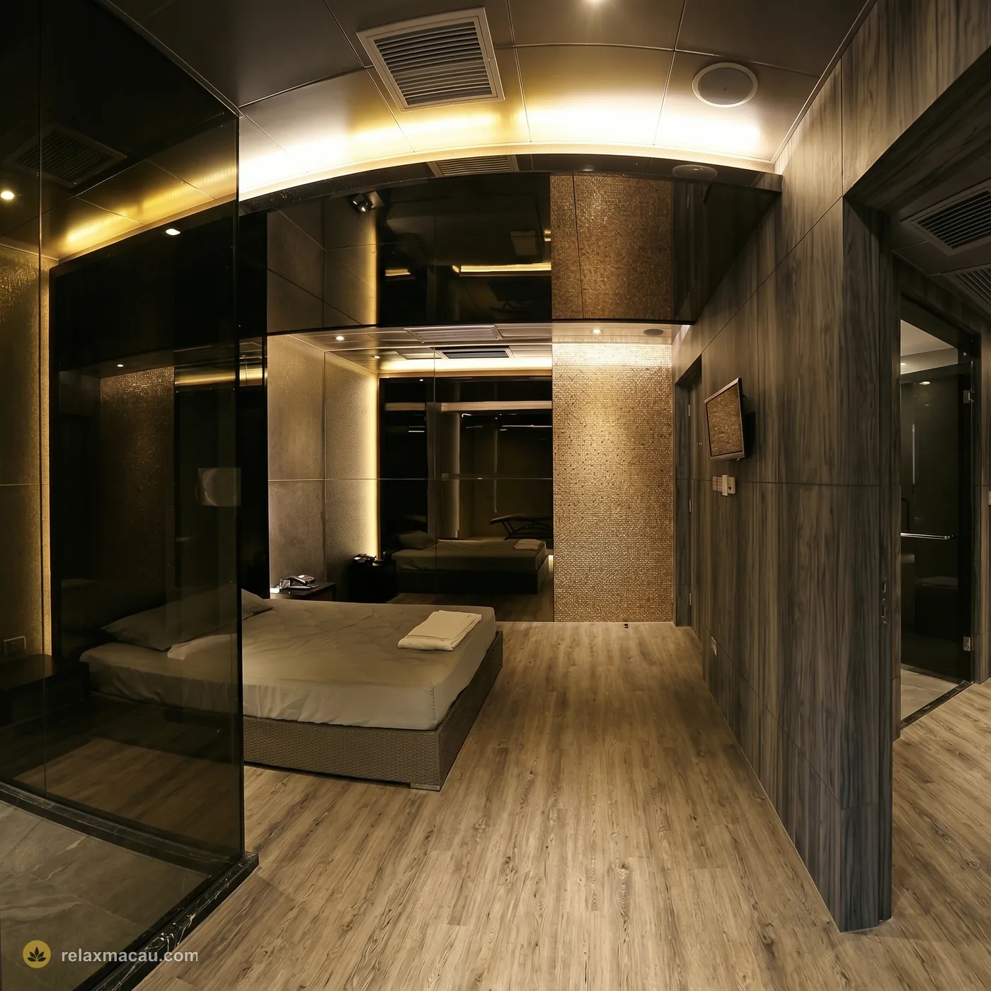 Number One Sauna glass-wall room