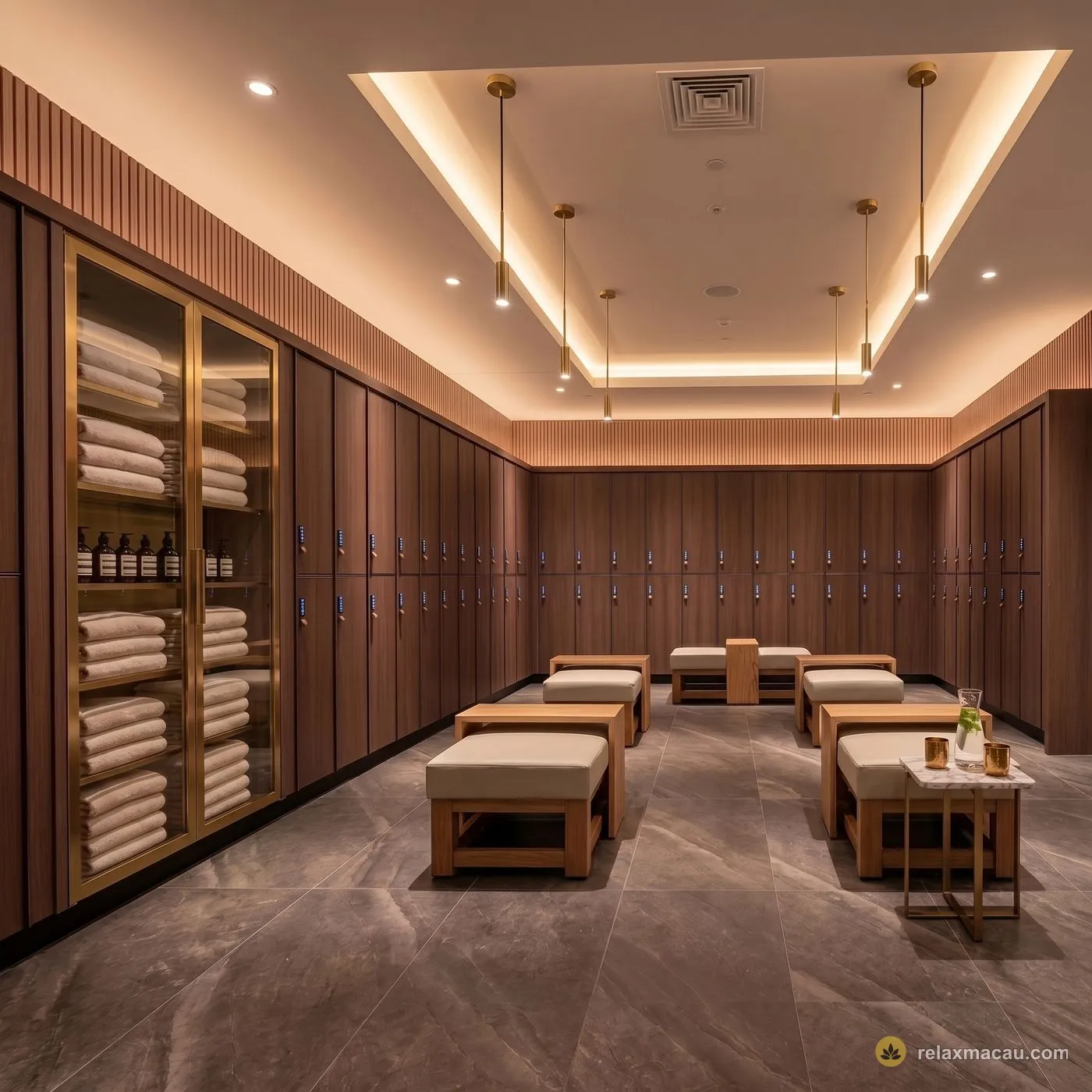 Number Nine Spa premium locker area
