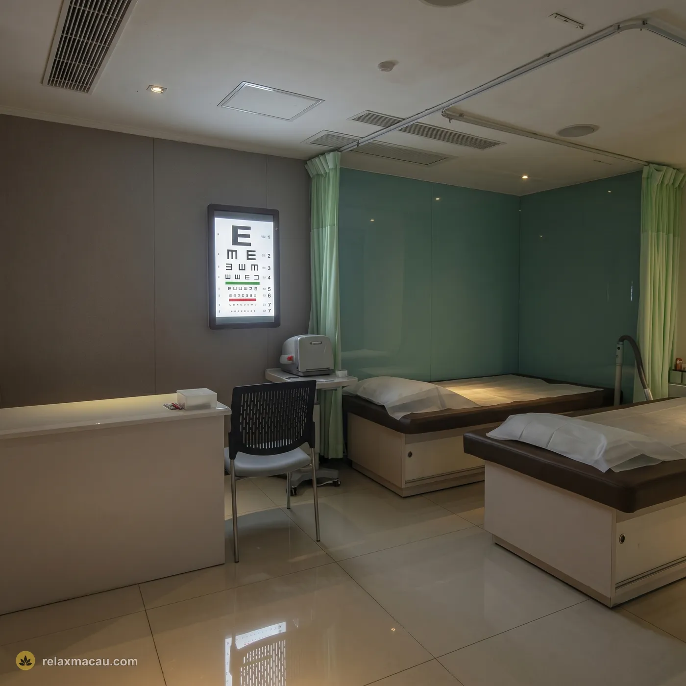 East Castle Spa eye-exam medical room