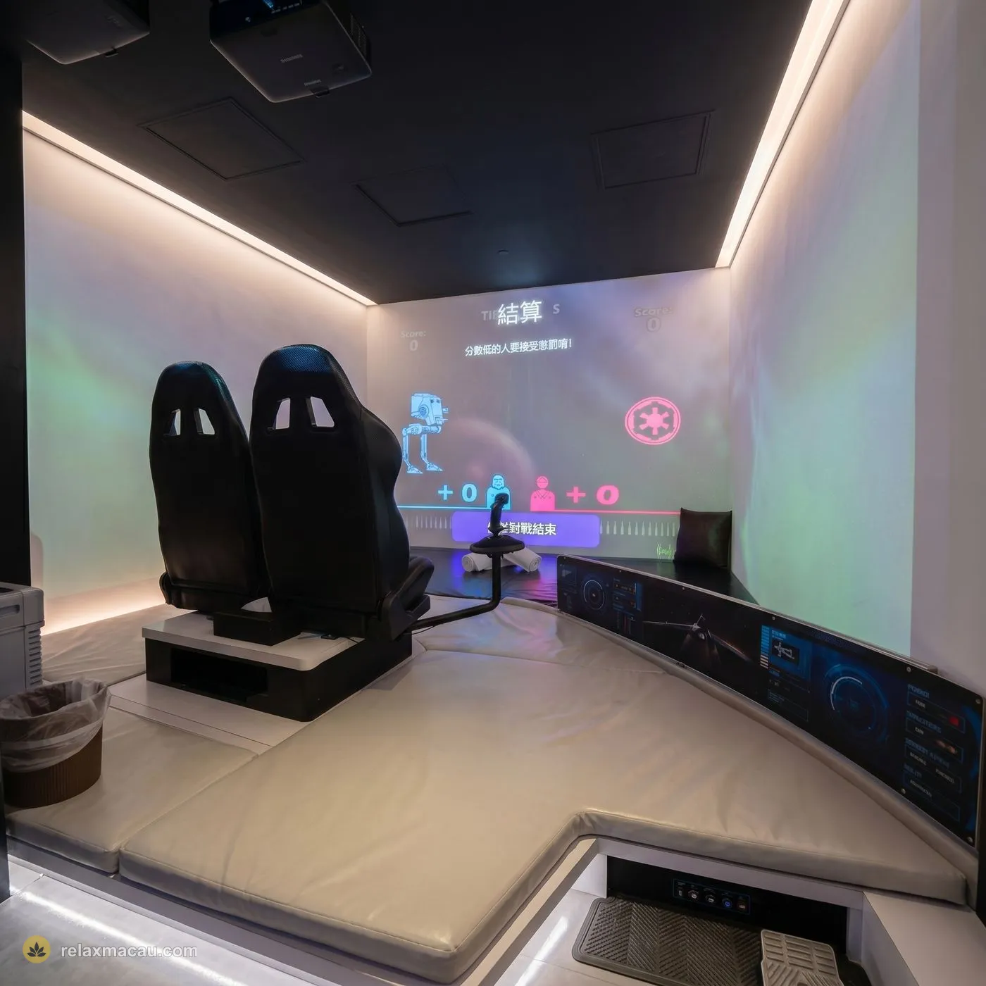 M Club racing simulator room